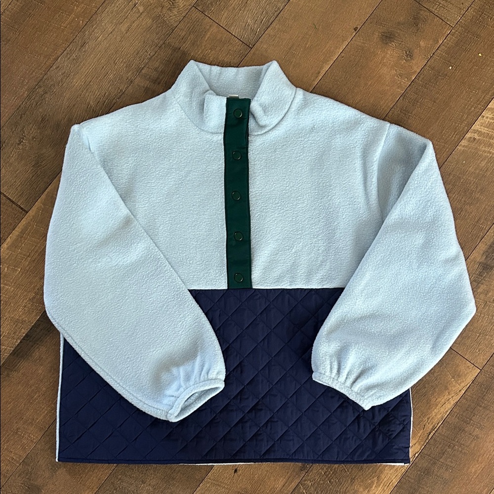 Colorblock Pullover with Quilted Detail